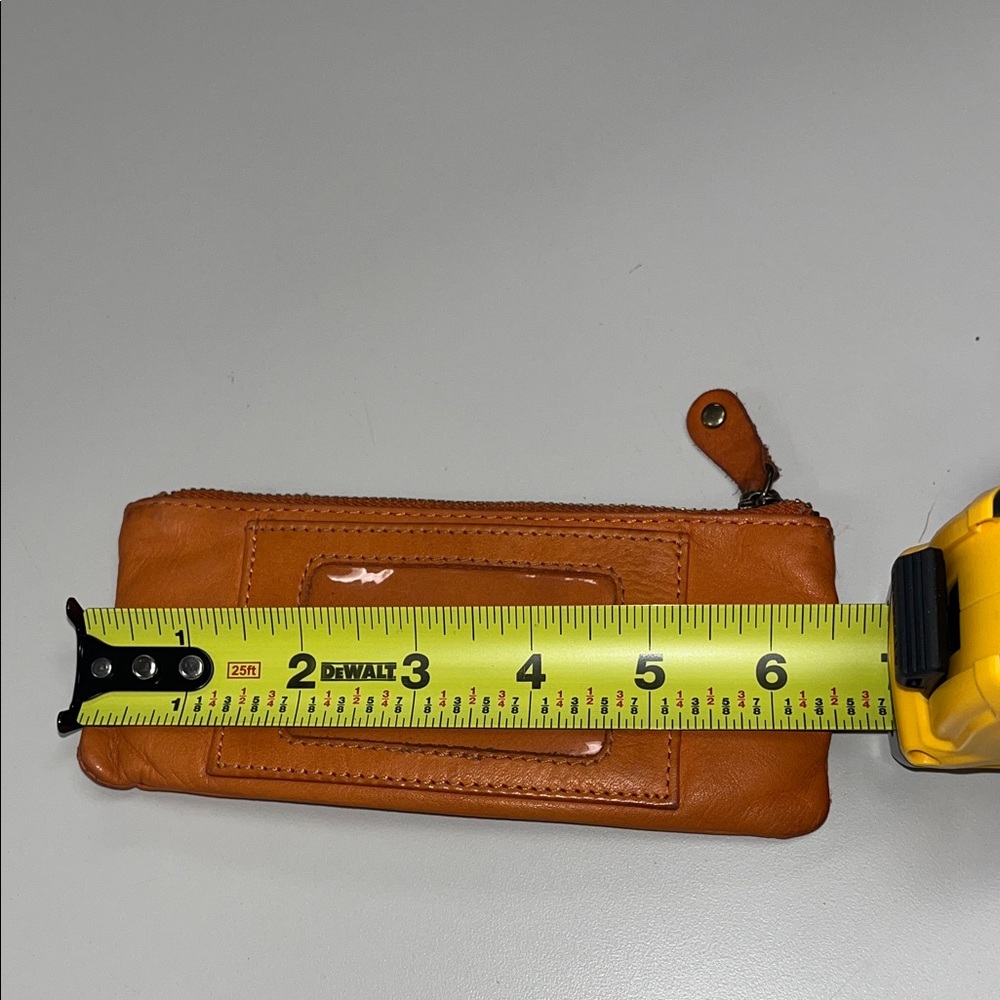 Source Unknown Orange Leather Wallet - image 3